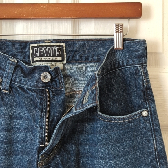 Levi's Y2K Vintage 514 Classic Retro Dark Wash Slim Straight Leg Jeans 30 x 30 - Picture 7 of 15